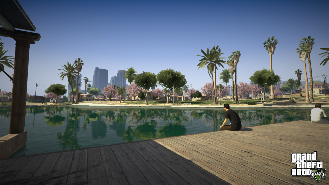 GTA 5 - Screenshot 1 - chillen in einer Bucht