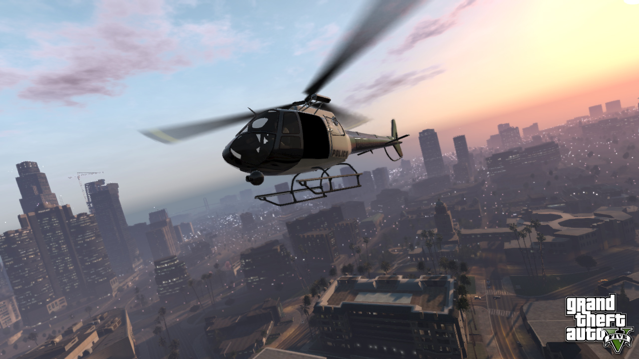 GTA 5 - Screenshot 2 - die Stadt aus der Luft