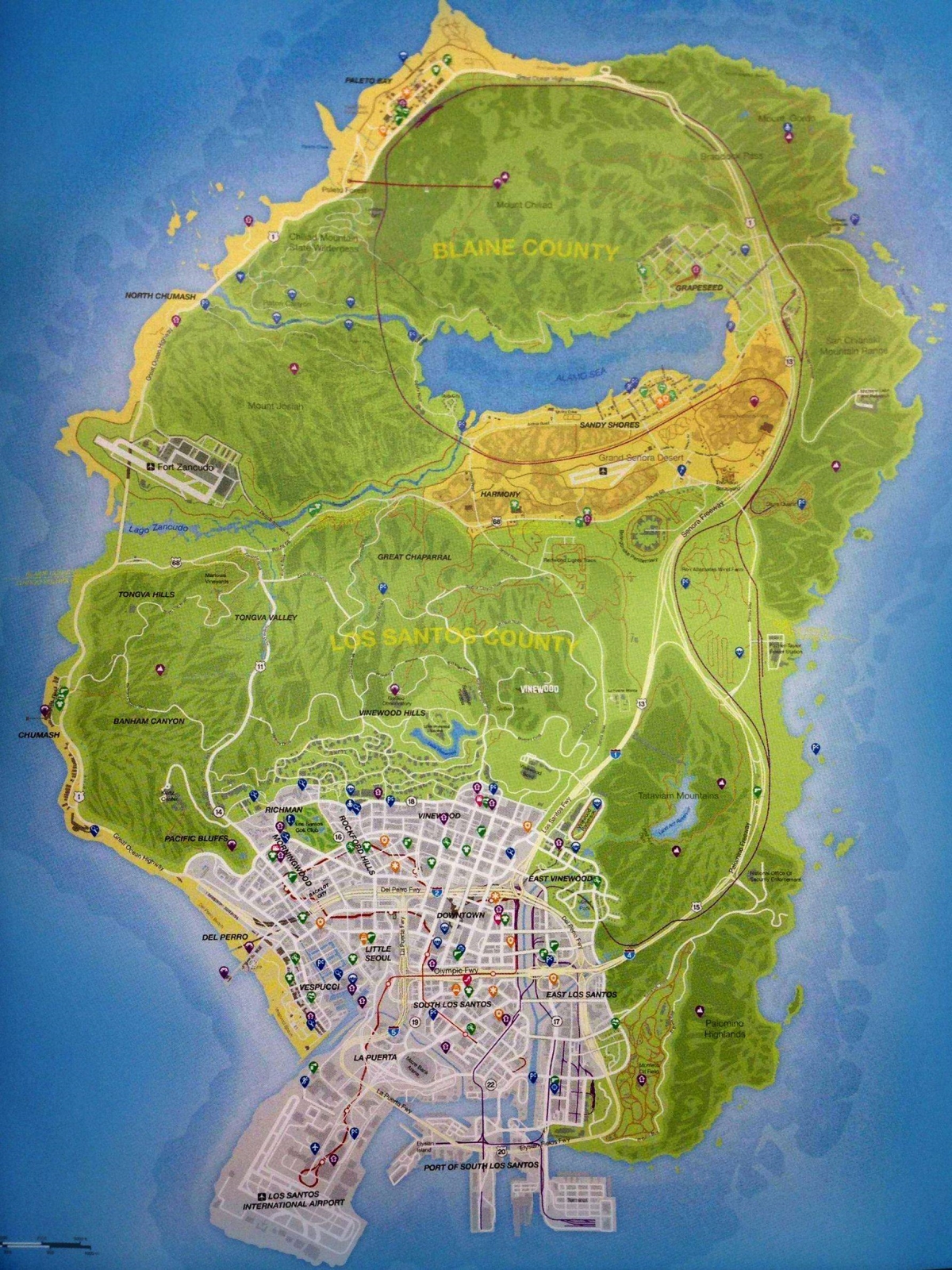 Grand Theft Auto 5 Landkarte - www.cheat-gta.de